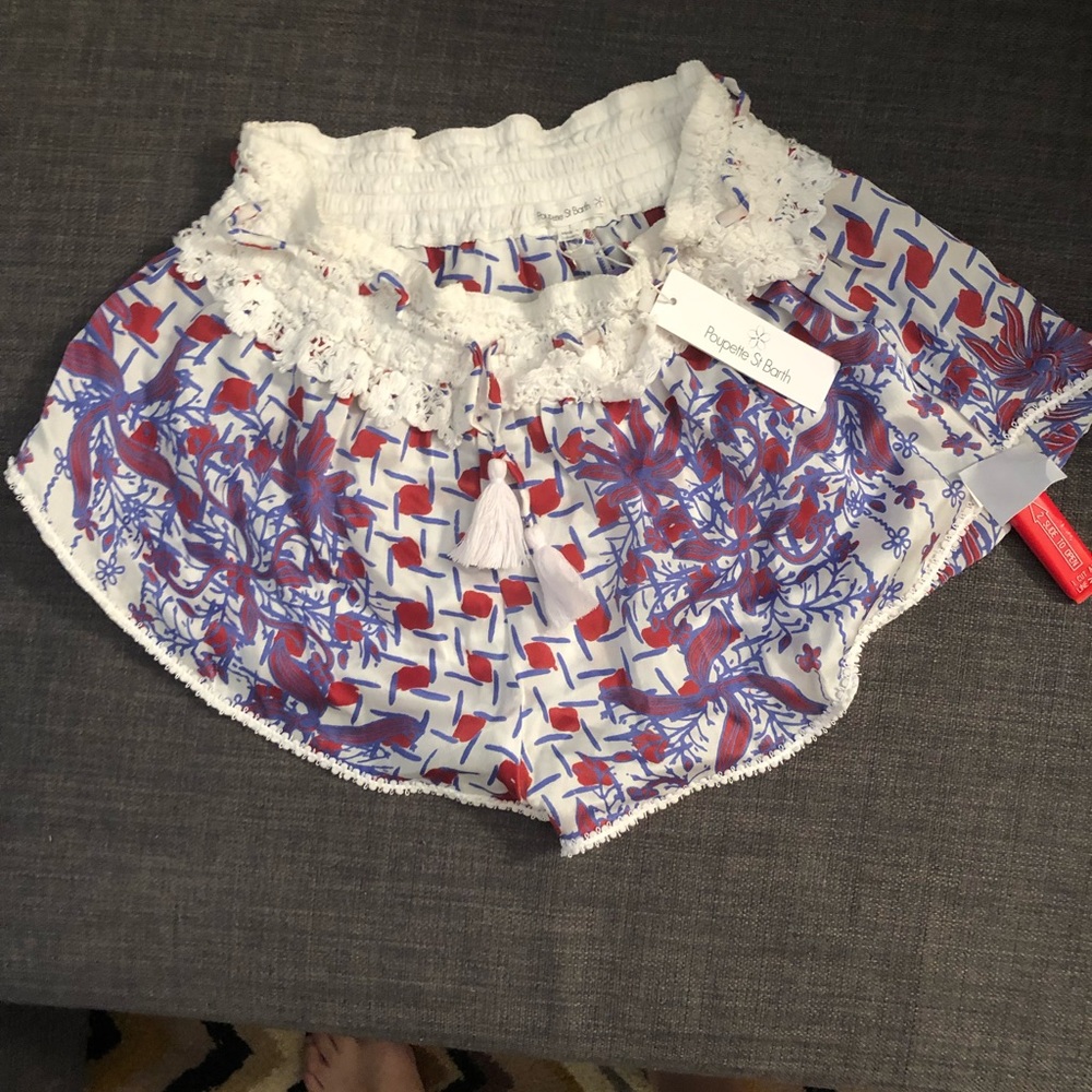 COPY - NWT Ploupette St. Bart’s  Silk Shorts